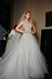Elie Saab At Couture Fall 2011 Silver Wedding Dress Elie Saab Wedding Dress Grey Wedding Dress