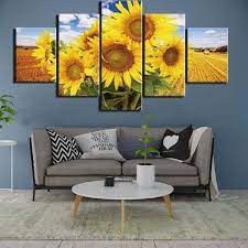 Sunshine Flower Painting On Canvas Prints Enjoy Canvas Flower Painting Canvas Sunflower Canvas Canvas Painting
