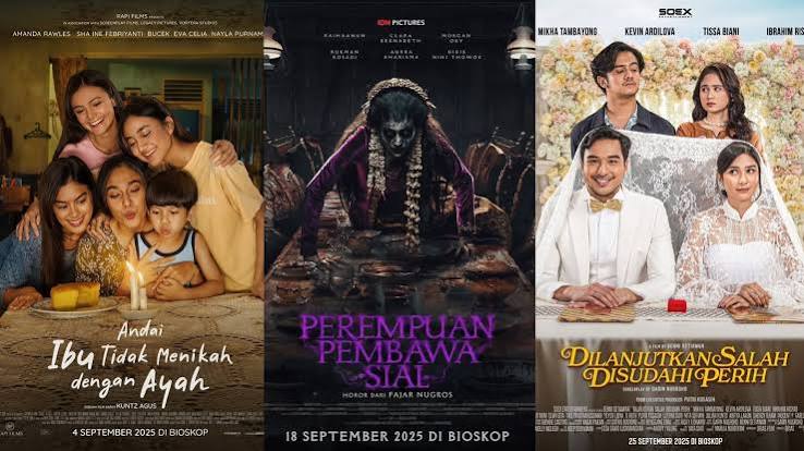13 Film Indonesia Siap Tayang September 2025 di Bioskop