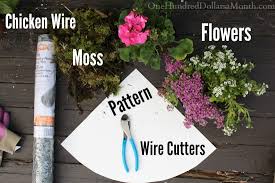 Here we'll show you how to plan traditional hanging basket displays usually involve lining a wire basket with organic material and then planting the basket from the top as though it's a. Diy Hanging Flower Basket Made With Chicken Wire And Moss One Hundred Dollars A Month
