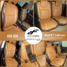 Mahindra Xuv 500 In Most Trendy Tan Black Colour Of Nappa Series Brand Store Seats Covers Cars Luxury Brand Store Ludhiana Brand