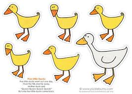 Five Little Ducks Printable Puppets Little Duck Nursery Rhymes Activities Preschool Songs