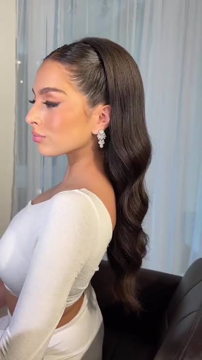 Slicked Back Wedding Hair Inspiration for Brides