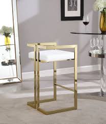 Ezra Ii White Bar Stool 913 Meridian Furniture Bar Stools In 2020 Meridian Furniture White Bar Stools Bar Stools