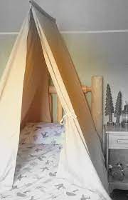 bed tent any size custom kids teepee for boys or girls bedroom canopy for kids play room outdoorsy camping lodge decor bed privacy in 2021 bed tent