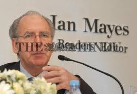 Ian Mayes, Readers' Editor of The Guardian, delivering a lecture, during a  function, organised in...