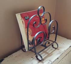 Rustic Wrought Iron Album Rack Magazine Holder Magazine Holders Wrought Wrought Iron