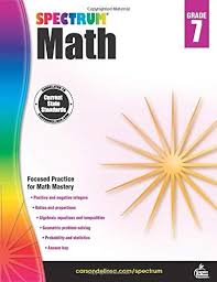 Spectrum Math Workbook 7th Grade 160pgs Paperback August 15 2014 By Spectrum Compiler In 2020 Math Workbook Words For Teacher Workbook