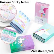 Custom sticky notes in the classroom? Buy 240 Sheets Unicorn Memo Pad Cute Cartoon Sticky Notes For Kids Notebook Diy Scrapbooking At Affordable Prices Price 3 Usd Free Shipping Real Reviews With Photos Joom