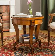 Antique round end tables for living room bedroom boho solid coffee table indian decorative mango wood carved bed side table 18x18 inch. Large Round Side Table Classic Vintage Furniture Antique Walnut Coffee End Shelf Ebay