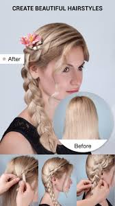Then, cross them as in a classic braid once, placing the side strand over the middle one. School Hairstyles Step By Step Braiding Hairstyle For Android Apk Download