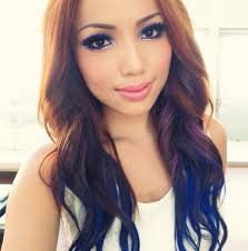 Ombre Natural Color To Purple To Blue Hair Promise Phan Color Hair Spray Purple Ombre Hair Reverse Ombre Hair Hair