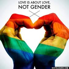 Love Is About Love Not Gender Slogan
