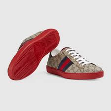 Men S Ace Gg Supreme Sneaker In Beige Ebony Gg Supreme Gucci Us