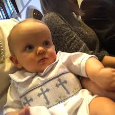 Bolha longa de batizado. Bolha longa com cruzes. Bolha longa de batizado  para meninos.