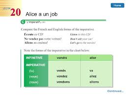 In french, there is an imperative for the tu form, the vous form and the nous form, and most of the time, they are the same as the corresponding present forms of the verb. A Note The Use Of The Subject Pronoun On In The Sentences Below Ppt Video Online Download