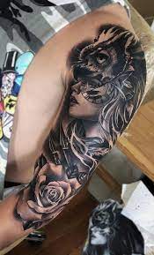 Cool Owl Tattoo C Tattoo Artist Vladimir Drozdov Headdress Tattoo Athena Tattoo Warrior Tattoos