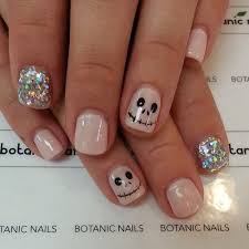 Glitter Acrylic Nails For Halloween Nail Art Designs Short Easy Polish Cute Nails Pretty Nails My Nails