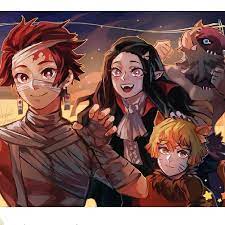 Happy Halloween Kimetsunoyaiba Kny Art Nezuko Tanjiro Zenitsu Inosuke Slayer Anime Anime Halloween Anime Demon