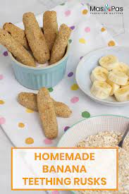 Banana Teething Rusks For Baby Recipe Homemade Baby Foods Food Baby Food Recipes