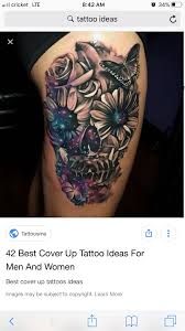 Black And White Sugar Skull Thigh Tattoo Pin By Dawn Gowler On Ink D Skull Thigh Tattoos Sunflower Tattoo Thigh Candy Skull Tattoo