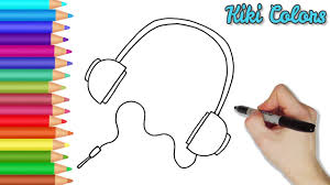 And in the last step of the lesson about how to draw headphoneswe just add a few shadows with the help of hatching. How To Draw Headphones Teach Drawing For Kids And Toddlers Coloring Page Video Youtube