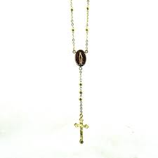 18k Gold Rosary Necklace Gold Rosary Necklace Gold Rosary Catholic Jewelry