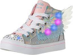 Amazon.com | Skechers girls Twi-lites- Unicorn Wings Sneaker, Silver Pink,  11 Little Kid US | Sneakers