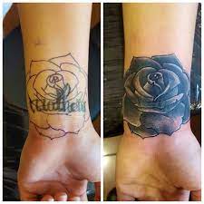 Tattoo cover up is the process to remove or fade unwanted tattoo and ink a new piece on the same body part. Penulis Elex 38 Ex Name Tattoo Cover Up On Hand