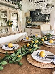 Summer Lemon Farmhouse Dining Room Lemon Kitchen Decor Farmhouse Dining Room Dining Room Remodel