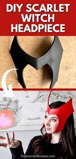 Diy Wanda Maximoff S Scarlet Witch Headpiece From Wandavision With Printable Template In 2021 Marvel Halloween Costumes Witch Halloween Costume Kids Witch Costume