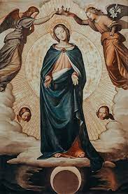 Croyance chrétienne, proclamée dogme de la religion catholique depuis le 1 er novembre 1950, suivant laquelle la vierge marie a été enlevée corps et âme au ciel; L Assomption De La Vierge Marie Et Son Couronnement Vierge Marie Reine Fantastique Assomption