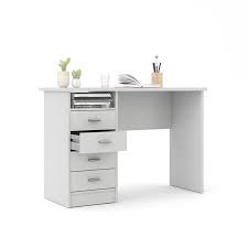 Tvilum Warner Computer Desk With Drawers White Finish Walmart Com Desk With Drawers White Desk With Drawers White Desk Bedroom