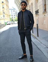 Men S Jacket Outwear Fashion Trends On Oct 2017 Mens Outfits Navy Bomber Jacket Mens Fashion Casual