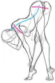 セクシーな前かがみのポーズなど、激しい動きと重力によって変化する体の部位を表現する | 動きのあるポーズの描き方 セクシーキャラクター編 第5回 –  PICTURES