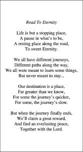 Road To Eternity Funeral Poems Remembrance Poems Funeral Verses