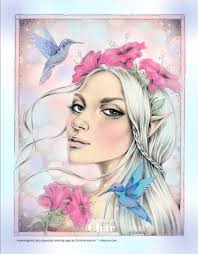 Hummingbird Fairy Fairies 3 Christine Karron Prismacolors