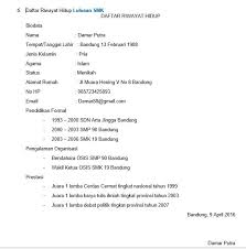 Berikut ini yang baik dan benar serta menarik perhatian yang dapat anda gunakan dalam tema maupun format penulisan surat. 21 Contoh Daftar Riwayat Hidup Untuk Lamaran Kerja Baik Benar