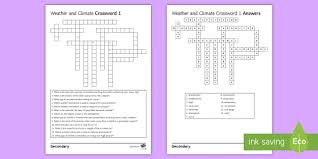 Portrayal of the earth's political features. Weather And Climate Crossword