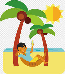 Break out your top hats and monocles; Cartoon Vacation Seaside Holiday Basking In The Sun Beach Leaf Atmosphere Png Pngwing
