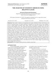 Relative clauses free esl printable grammar worksheets, eal exercises, efl questions, tefl handouts, esol quizzes, multiple choice tests, elt activities, english teaching and learning a colorful esl grammar exercise worksheet with pictures for kids to study and learn relative pronouns. Pdf The Analysis Of Students Error In Using Relative Clause