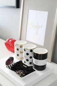 Black And White Office Desk Accessories Black White Gold And Red Home Office White Desk Kate Spade Candle Home Office Decor
