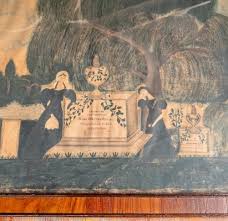 American Artist, Folk Art Memento Mori Memorial from Martha's Vineyard,  1826, Watercolor