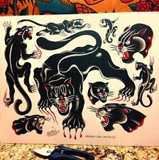 Panthers are mysterious creatures that stalk the jungle by night in deathly stillness and even deadlier patience. Exiting Old School Style Panther Tattoo Designs Tattooimages Biz
