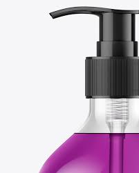 Download Clear Colored Liquid Soap Bottle With Pump Mockup Yellow Author PSD Mockup Templates
