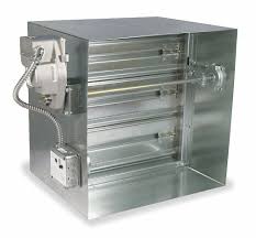 Dynamic, 120V AC, 9.75"H 21"L 10"W GalvStl Fire/Smke Dampr ...