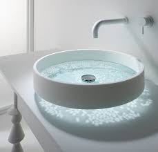 reflective bathroom sinks : floating sink