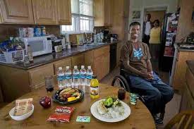 Felipe Adams A 30 Year Old Iraq War Veteran With His Parents And A Typical Day Of Food At Their Home In Inglewood Food Photo Meal Ready To Eat Yogurt Chicken