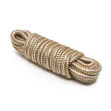 Limited time sale easy return. Marine Nylon Double Braid Dock Line 3 8 Inches X 15ft Gold White With Five Oceans