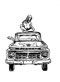 California Chill Oldstyle Surfgirl Truck Svc Drawing Projects Surf Girls Drawings